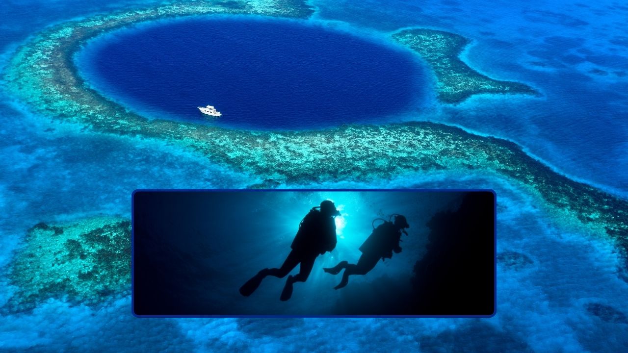 Divers exploring the depths of Belize's Blue Hole uncover disturbing findings, including human remains.