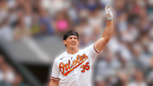 Even though he lost the MLB Home Run Derby, Adley Rutschman put on a show with his dad throwing.