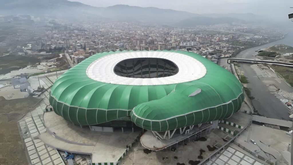 Because that's what the team is called, the stadium is shaped like a snake.
