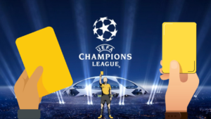 What are the rules for getting a yellow card in the UEFA Champions League? How do suspensions work in the knockout rounds of 2024?