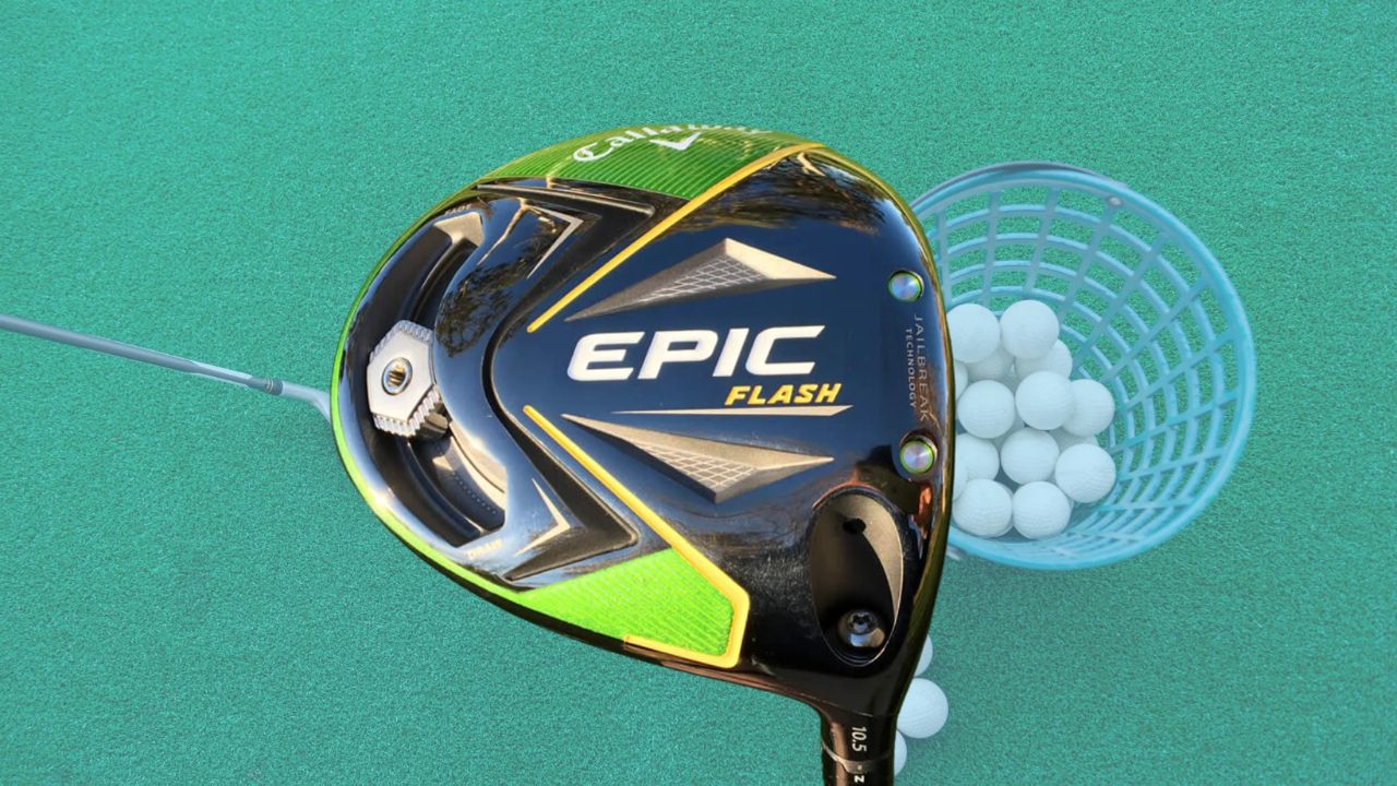 Callaway Epic Flash Driver on the golf course showcasing its sleek design and performance features.