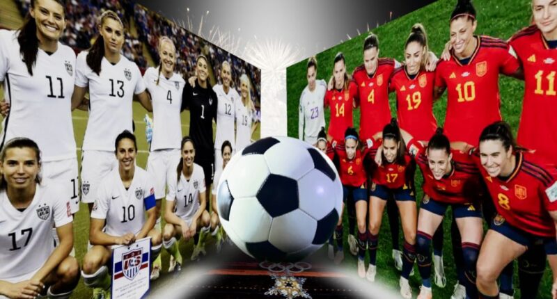 USA, Spain Dominate in Women's Olympic Football Kickoff