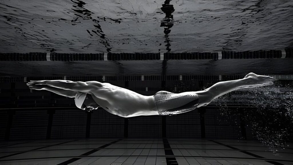 GOLD COAST, AUSTRALIA – MAY 7 Brett Hawke of Australia on the Gold Coast, Australia, on May 7, 2004, during a film shoot at Somerset College Pool. (Getty Images photo by Adam Pretty)