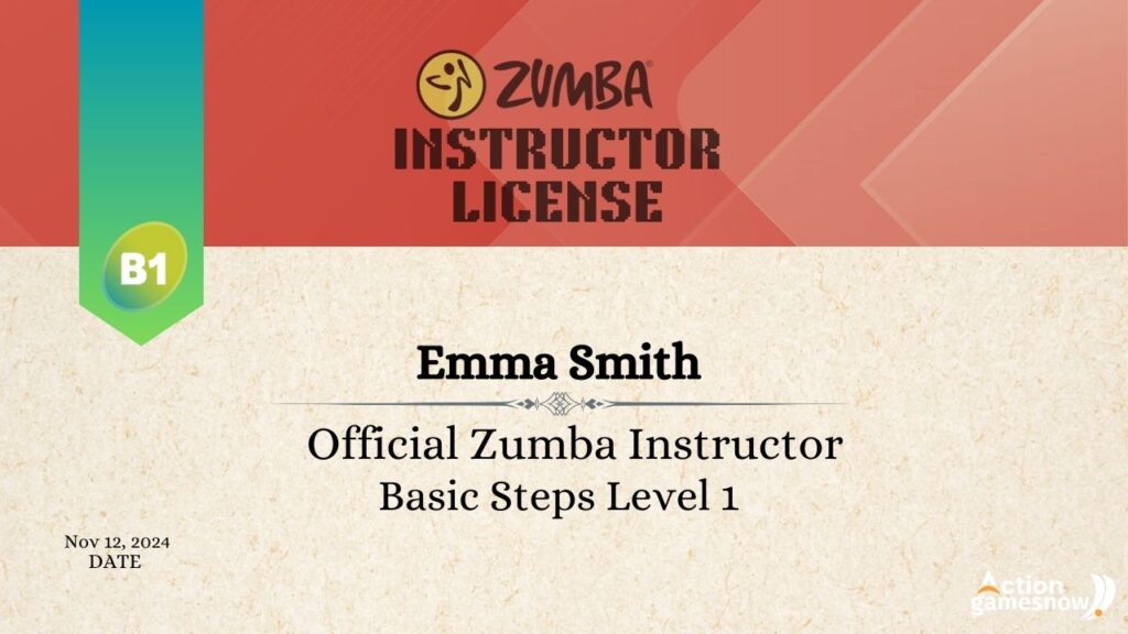 Complete the course to become a Zumba instructor.