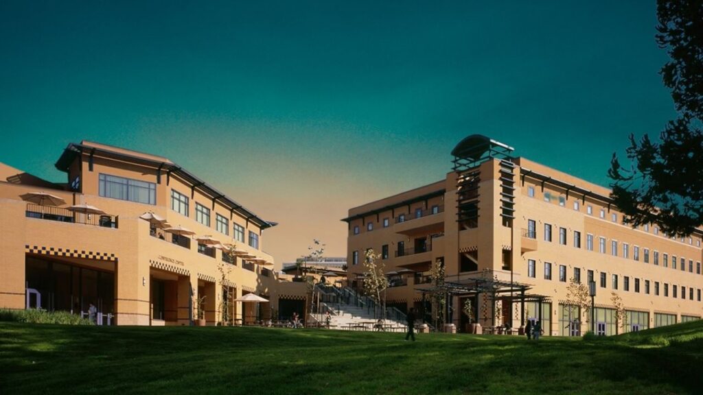 California State University, Fullerton campus with modern architecture.